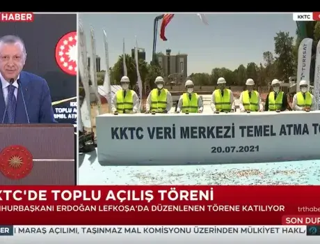 Cumhurbaşkanımız Recep Tayyip Erdoğan, KKTC Veri Merkezi’nin Temel Atma Törenine Katıldı